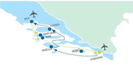 Map for Dubrovnik and the Adriatic Cruise