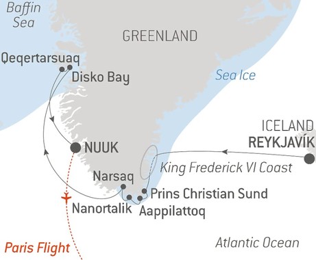 Map for Disko Bay: Meeting the Inuit & Discovering the Unknown