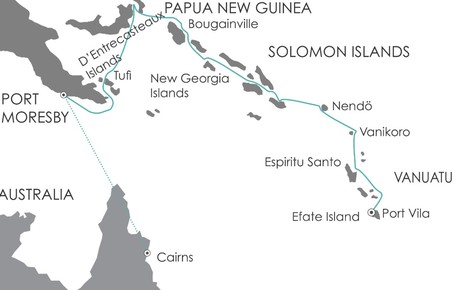 Map for Discover the Secrets of Melanesia: Papua New Guinea, The Solomon Islands & Vanuatu 2026