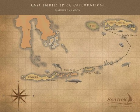 Map for The East Indies Exploration: Culture, Sea & Spice with Vincent, Coral Scientist and Pioneer