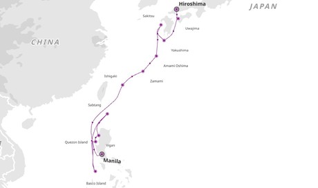 Map for The Eastern Archipelago: Exploring Japan and the Philippines