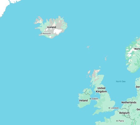 Map for 15 Days Luxury Iceland & British Isles Cruise - Edinburgh to Reykjavik