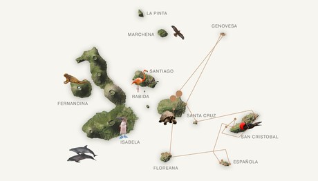 Map for Eminence Galapagos Luxury 7B Cruise