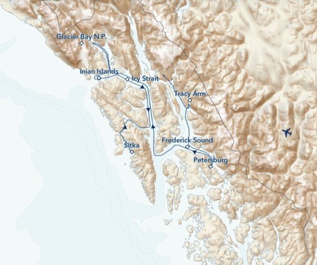 Map for Exploring Alaska's Coastal Wilderness