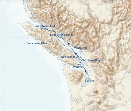 Map for Exploring British Columbia and the San Juan Islands