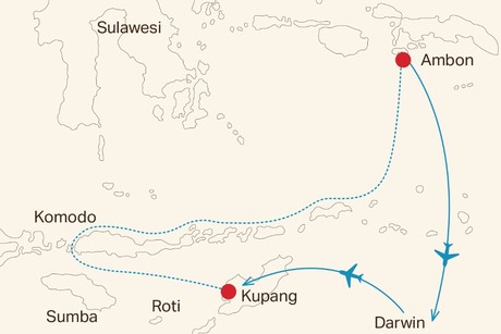 Map for Fire & Dragons Indonesia Cruise