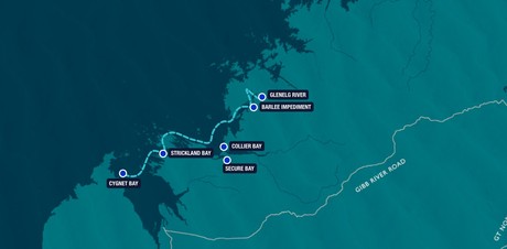 Map for Kimberley Fishing Expedition