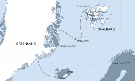 Map for Four Arctic Islands Expedition