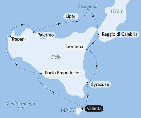 Map for There is a Little Bit of Franz Schubert in All of Us Luxury Music Cruise