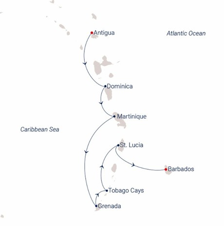 Map for From Reef to Rainforest Small Ship Sailing Cruise