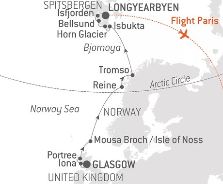 Map for From Scotland to Spitsbergen