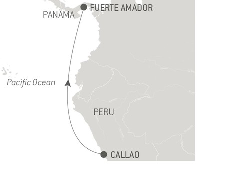 Map for Ocean Voyage: Fuerte Amador - Callao