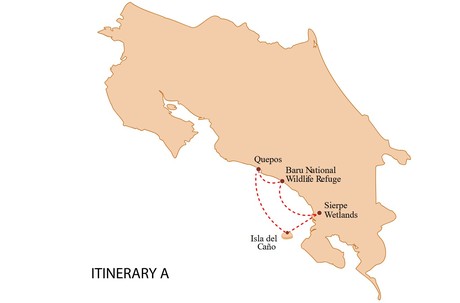 Map for Costa Rica's Pacific and Rainforest Gems: An Unforgettable Journey