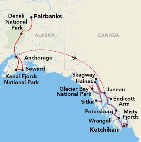 Map for Grand Alaska National Parks - Explore the Best that Alaska Has to Offer