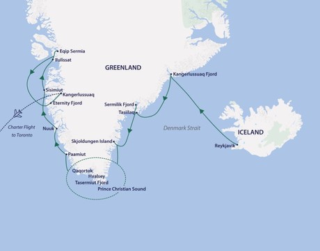 Map for Greenland Odyssey