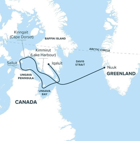 Map for Heart of the Arctic - Canada & Greenland Expedition 2027