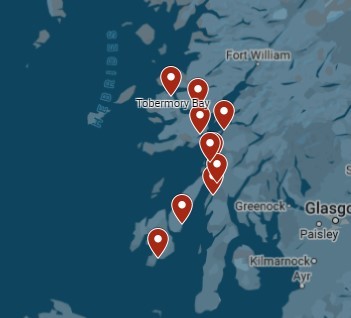 Map for Hebridean Cruise: Wildlife & Malt Whisky