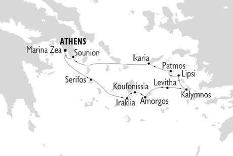 Map for Hidden Greece: Unexplored Greek Islands