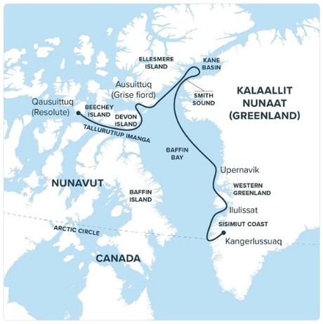 Map for High Arctic Expedition: Where Art Meets Land 2028