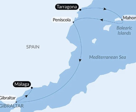 Map for Iberian Interlude Luxury Small Ship Cruise