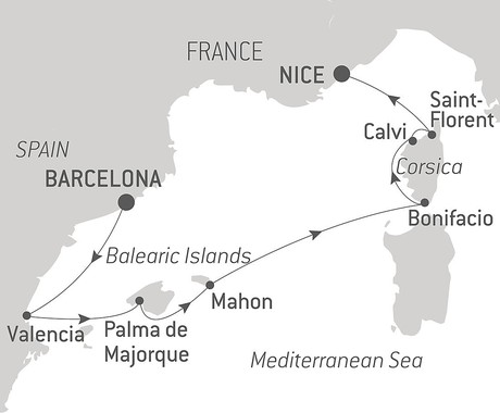 Map for Iberian Shores & Corsica