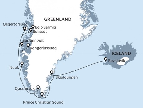 Map for In the Wake of Eric the Red - Greenland Expedition