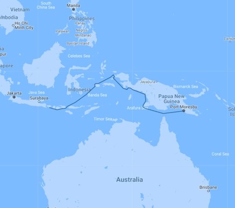 Map for Indonesian Explorer: Raja Ampat to Papua New Guinea 2024