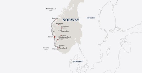 Map for The Inner Fjords Explorer - Cruise Around Norway’s Iconic Western Fjords