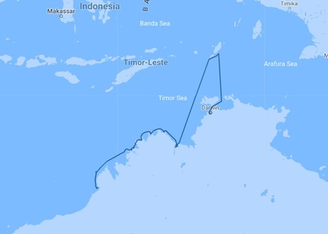 Map for Kimberley Coast and Beyond: Expedition Cruising Australia's Kimberley Coast and Indonesia