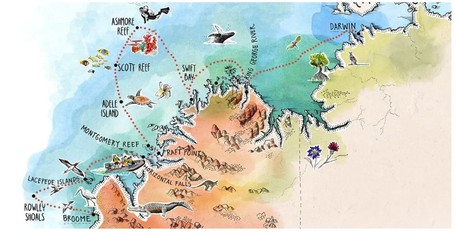 Map for Kimberley Icons, Ashmore & The Rowley Shoals aboard Coral Adventurer