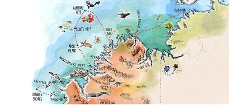 Map for Kimberley Icons, Ashmore & The Rowley Shoals Cruise