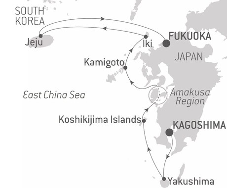 Map for Kyushu's Secret Islands and Ancestral Heritage