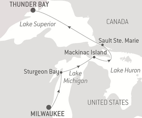 Map for Expedition Between Lake Michigan & Lake Superior