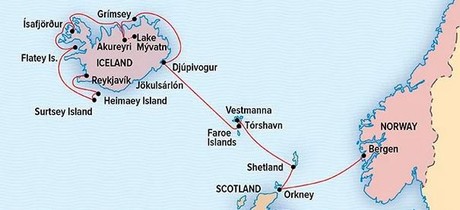 Map for Legendary Northern Isles: Scotland, Faroes, & Iceland