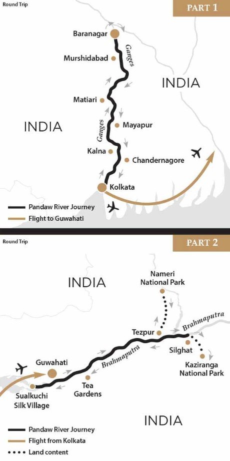 Map for The Lower Ganges & Brahmaputra River