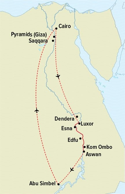 Map for Passage Through Egypt 