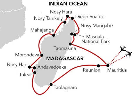 Map for Madagascar - The Eighth Continent