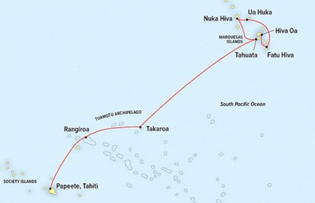 Map for Ancient Polynesia: Tuamotus and Marquesas Islands