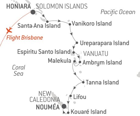 Map for Revealing the Mysteries of Melanesia