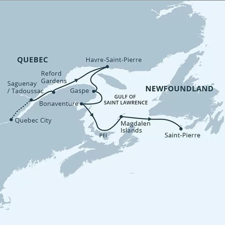 Map for Mighty Saint Lawrence Expedition