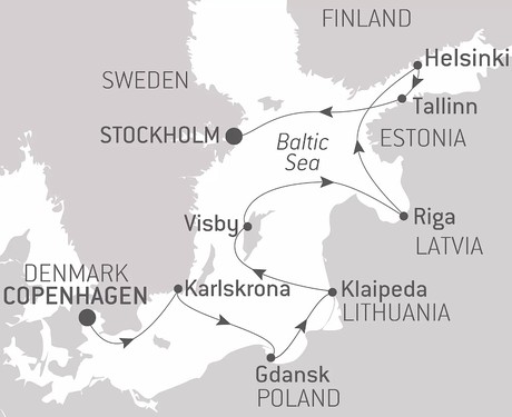Map for A Musical Journey on the Baltic Sea