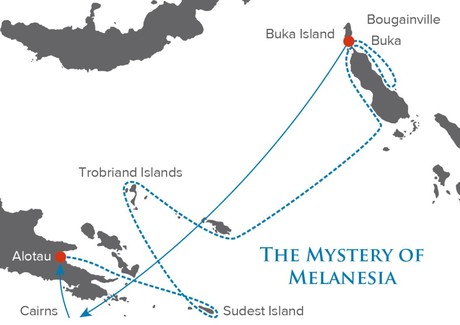 Map for The Mystery of Melanesia Cruise