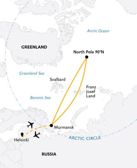 Map for North Pole: The Ultimate Arctic Adventure