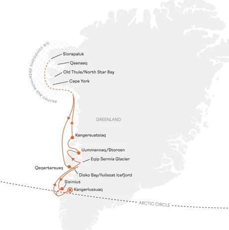 Map for Northwest Greenland: the Ice-Covered World of the Inuit