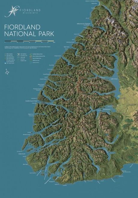 Map for Northern Fiords New Zealand Cruise