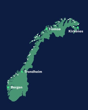 Map for Norwegian Round Voyage