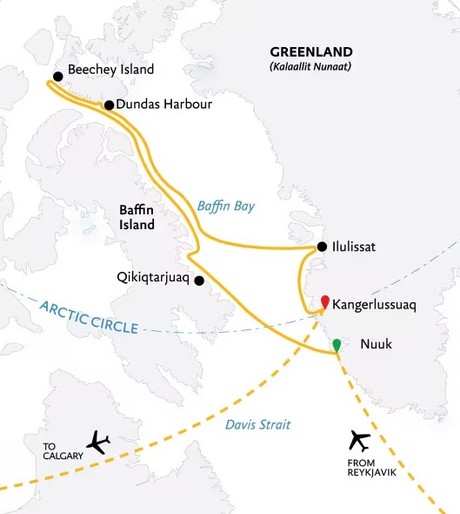 Map for Northwest Passage The Legendary Arctic Sea Route