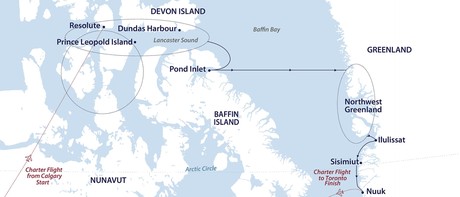 Map for Northwest Passage - the Northern Lights Expedition