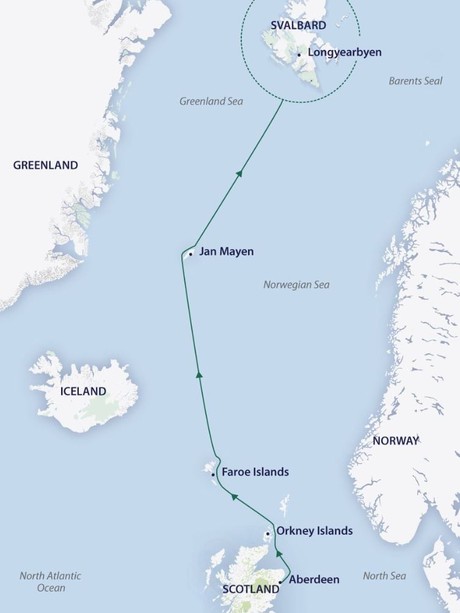 Map for Orkneys, Faroes, Jan Mayen & Svalbard