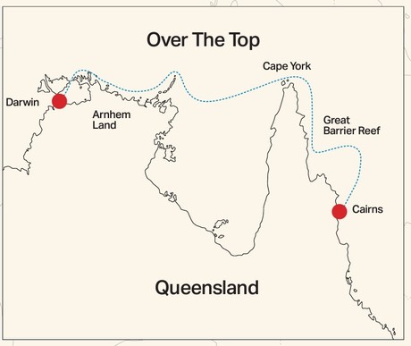 Map for Over the Top Australia Cruise